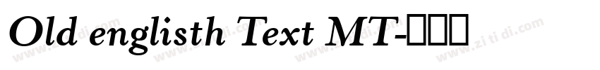 Old englisth Text MT字体转换